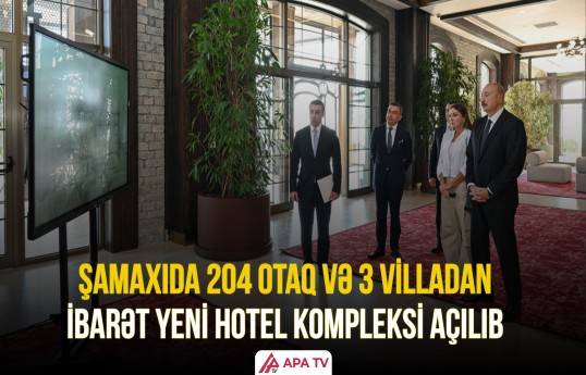 Prezident İlham Əliyev Şamaxıda “Meysari Grand Hotel & SPA” kompleksinin açılışında iştirak edib
                                                
