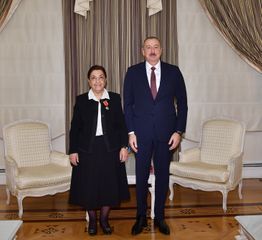 President Ilham Aliyev presented “Sharaf” Order to Dilara Seyidzade