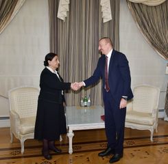 President Ilham Aliyev presented “Sharaf” Order to Dilara Seyidzade