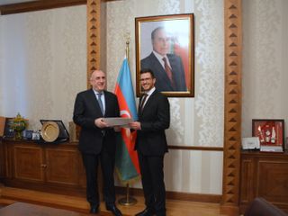 Azerbaijani FM Elmar Mammadyarov receives newly appointed Israeli Ambassador George Deek