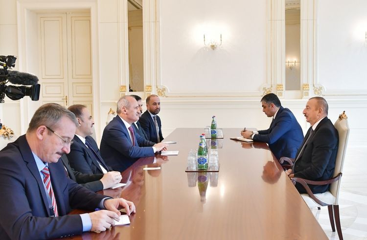 Azerbaijani President receives Turkish Minister of Communications and Information Technology