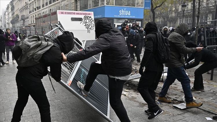 Protestors clash with police in France over pension reform