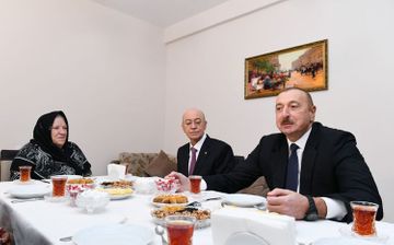 President Ilham Aliyev viewed conditions created at newly constructed building for earthquake-affected families in Shamakhi