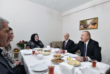 President Ilham Aliyev viewed conditions created at newly constructed building for earthquake-affected families in Shamakhi