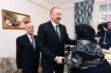 President Ilham Aliyev viewed conditions created at newly constructed building for earthquake-affected families in Shamakhi