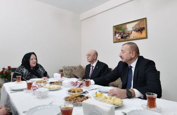 President Ilham Aliyev viewed conditions created at newly constructed building for earthquake-affected families in Shamakhi