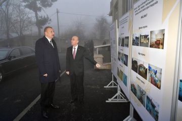 President Ilham Aliyev viewed conditions created at newly constructed building for earthquake-affected families in Shamakhi