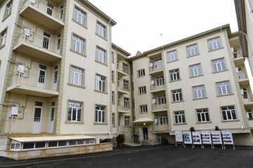 President Ilham Aliyev viewed conditions created at newly constructed building for earthquake-affected families in Shamakhi