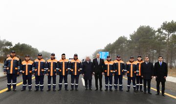 President Ilham Aliyev inaugurated 101-117th km section of Baku-Shamakhi-Yevlakh highway