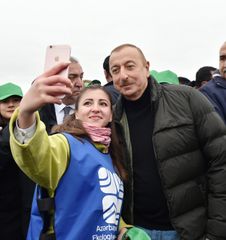 President Ilham Aliyev and first lady Mehriban Aliyeva attended tree-planting campaign in Shamakhi district