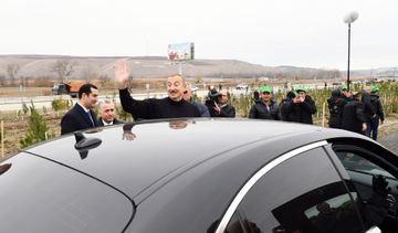 President Ilham Aliyev and first lady Mehriban Aliyeva attended tree-planting campaign in Shamakhi district