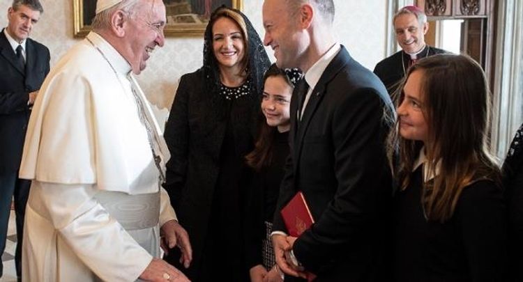 Pope meets with Maltese PM hit by scandal over reporter's murder