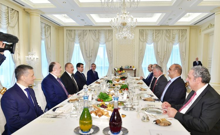 President Ilham Aliyev and King Abdullah II of Jordan have working dinner