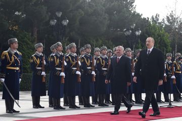 Official welcoming ceremony held for King Abdullah II of Jordan in Baku