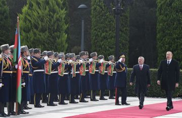 Official welcoming ceremony held for King Abdullah II of Jordan in Baku
