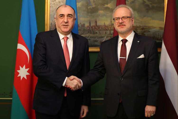 Azerbaijani FM meets with Latvian President - UPDATED