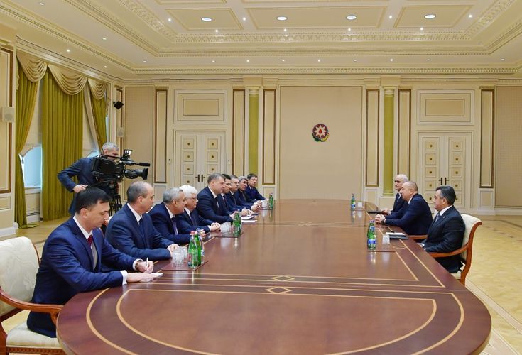 President Ilham Aliyev receives the governor of the Astrakhan region