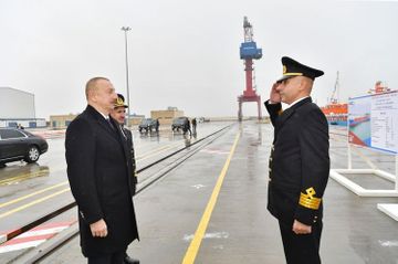 President Ilham Aliyev attended ceremony to launch first tanker built at Baku Shipyard