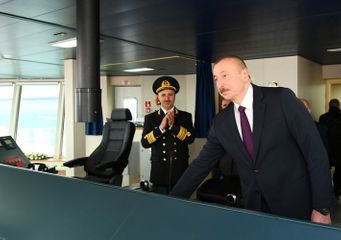 President Ilham Aliyev attended ceremony to launch first tanker built at Baku Shipyard