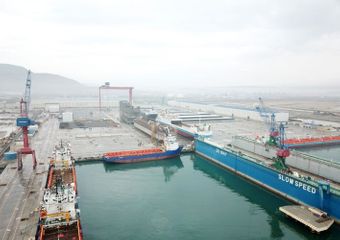 President Ilham Aliyev attended ceremony to launch first tanker built at Baku Shipyard