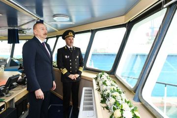President Ilham Aliyev attended ceremony to launch first tanker built at Baku Shipyard