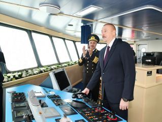 President Ilham Aliyev attended ceremony to launch first tanker built at Baku Shipyard