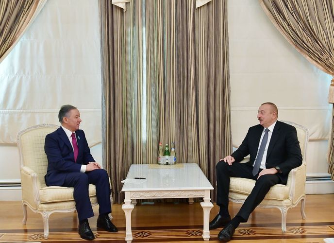 President Ilham Aliyev received Chairman of Mazhilis of Kazakh Parliament