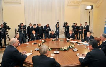 President Ilham Aliyev attended informal meeting of CIS heads of state in St. Petersburg