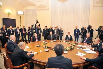 President Ilham Aliyev attended informal meeting of CIS heads of state in St. Petersburg