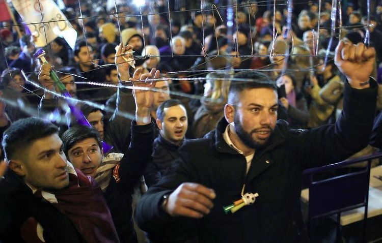 Nearly 30 protesters detained as police disperse opposition rally in Tbilisi
