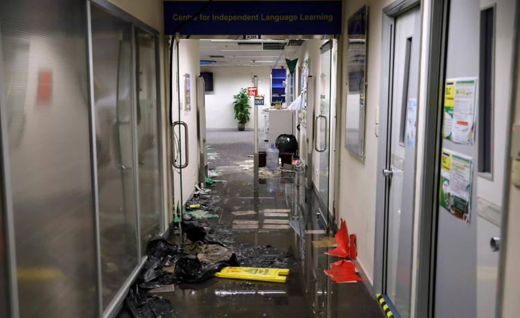 Hong Kong university official says no protesters found on campus