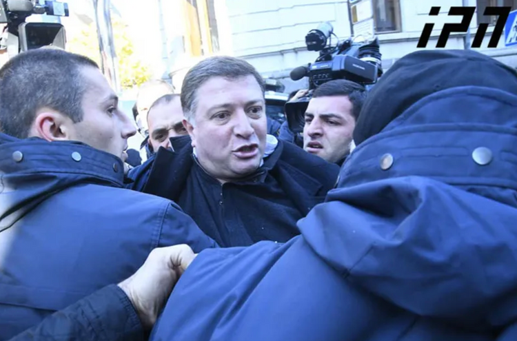 Police and protesters clash in Georgia, some detained