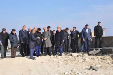 Landslide site on Bibiheybat road reviewed  - PHOTOSESSION