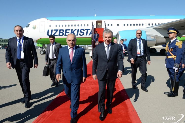 President of Uzbekistan arrives in Azerbaijan