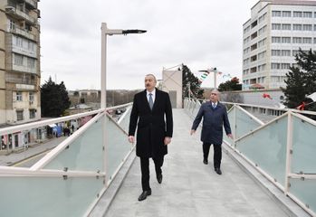 President Ilham Aliyev viewed work done as part of expanding Baku-Sumgayit highway - UPDATED