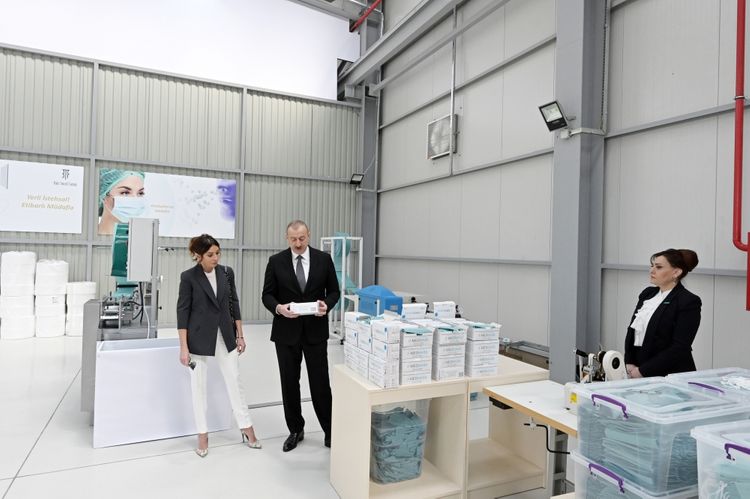 President Ilham Aliyev attended opening of medical masks manufacturing enterprise in Sumgayit Chemical Industrial Park - UPDATED-1
