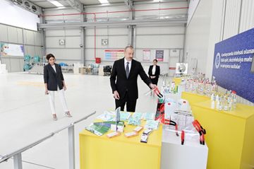 President Ilham Aliyev attended opening of medical masks manufacturing enterprise in Sumgayit Chemical Industrial Park - UPDATED-1