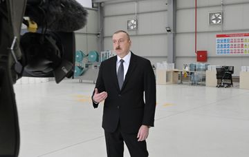 President Ilham Aliyev attended opening of medical masks manufacturing enterprise in Sumgayit Chemical Industrial Park - UPDATED-1