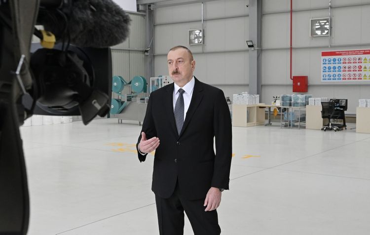 President: The infrastructure available in Azerbaijan allows us the opportunity to succeed in organizing the necessary production in a short time