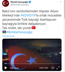 Turkish FM: "One nation, one soul, Azerbaijan, Turkey!"