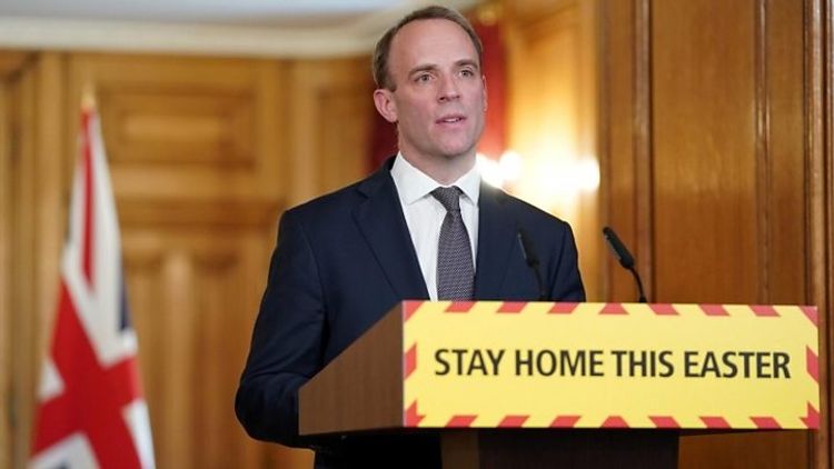 Lockdown in UK to be in place until at least 7th of May, says Foreign Secretary Raab