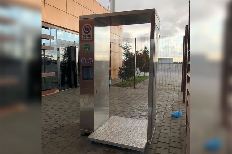 Automated disinfection device prepared in Azerbaijan 