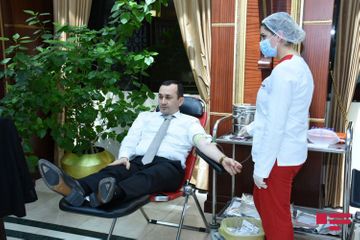 Blood donation campaign held in Azerbaijani Parliament - PHOTO