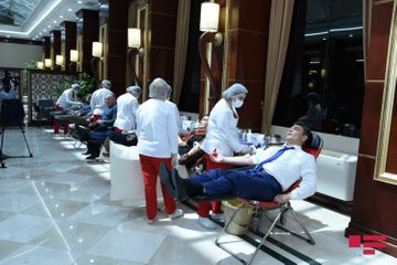 Blood donation campaign held in Azerbaijani Parliament - PHOTO