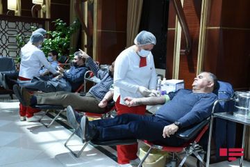Blood donation campaign held in Azerbaijani Parliament - PHOTO