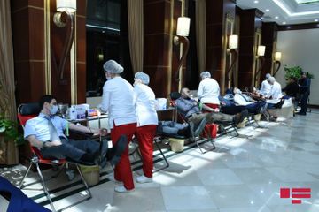 Blood donation campaign held in Azerbaijani Parliament - PHOTO