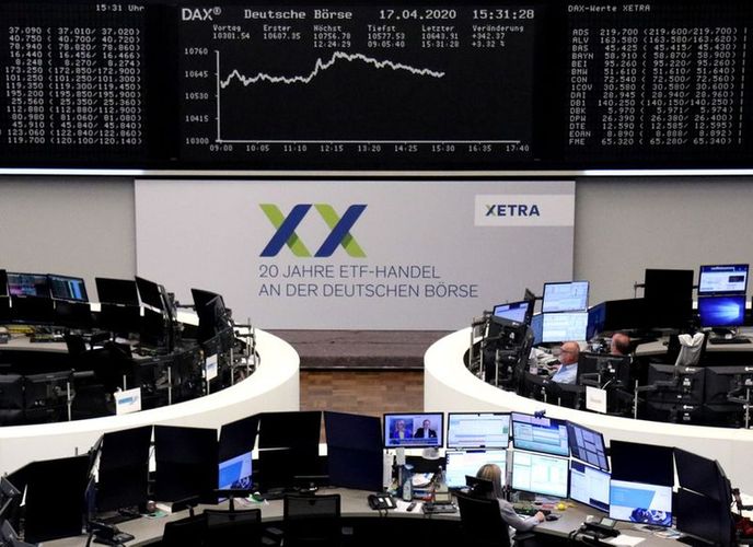 European shares rise as coronavirus death toll slows
