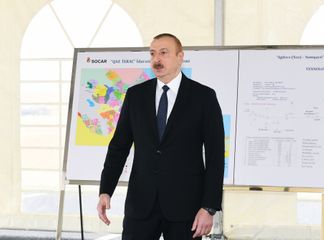 President Ilham Aliyev attended opening of main gas pipeline laid to Sumgayit - UPDATED