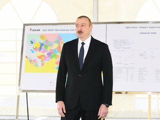 President Ilham Aliyev attended opening of main gas pipeline laid to Sumgayit - UPDATED