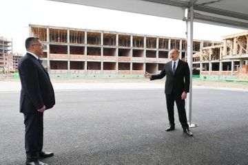 President Ilham Aliyev viewed construction progress at blocks of residential buildings for 3,042 IDP families - UPDATED